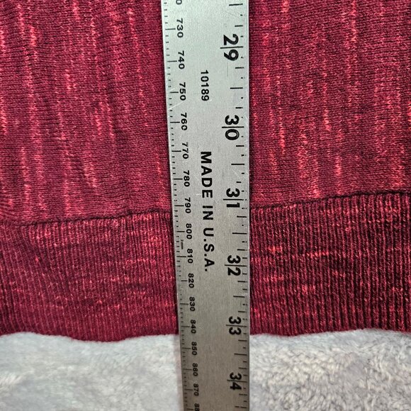 Cj Banks Womens 2X Red Cotton Blended Oversized Top Boxy bold Red Stretchy Knit - Picture 3 of 10